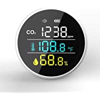 Kecheer Detector de CO2-Medidor co2 portatil con termómetro higrómetro-Medidores de co2 NDIR-Detector dioxido carbon